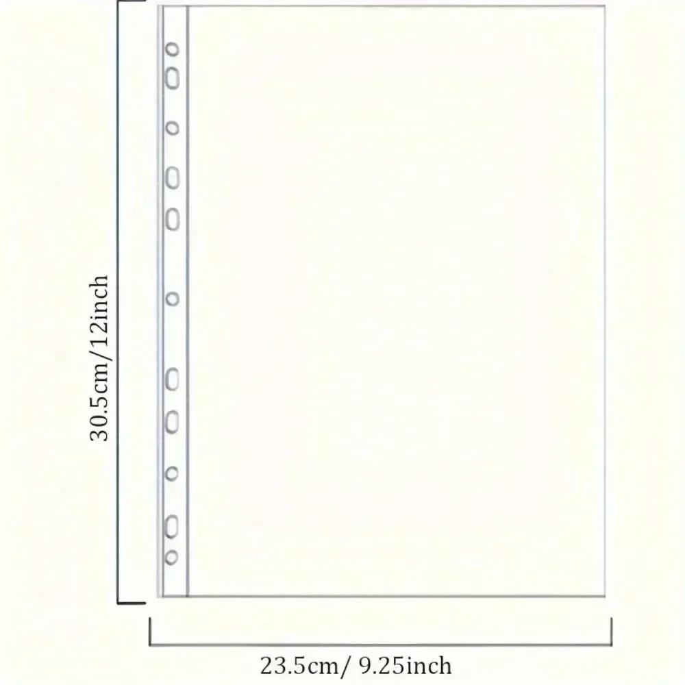100 Stück 11-fach gelochte transparente Plastik-Heftmappen für A4-Dokumente Hüllen Blatttaschen Schutzhüllen Bürobedarf