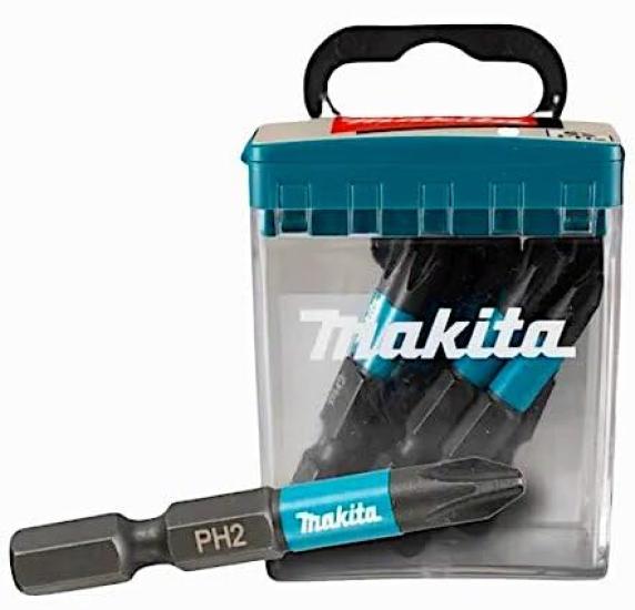 Makita Impact Driver Hex 13mm Groove Bits, 50mm, 10-Piece Set, E-14211, Shank, 6.35mm Shank, [Used]