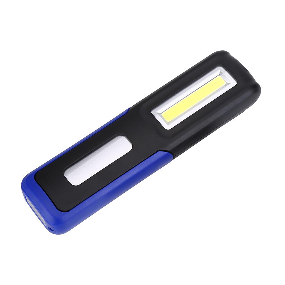 Przenośna lampa robocza LED COB z możliwością ładowania przez USB, światło, magnes, hak, latarka do użytku na zewnątrz(niebieski)