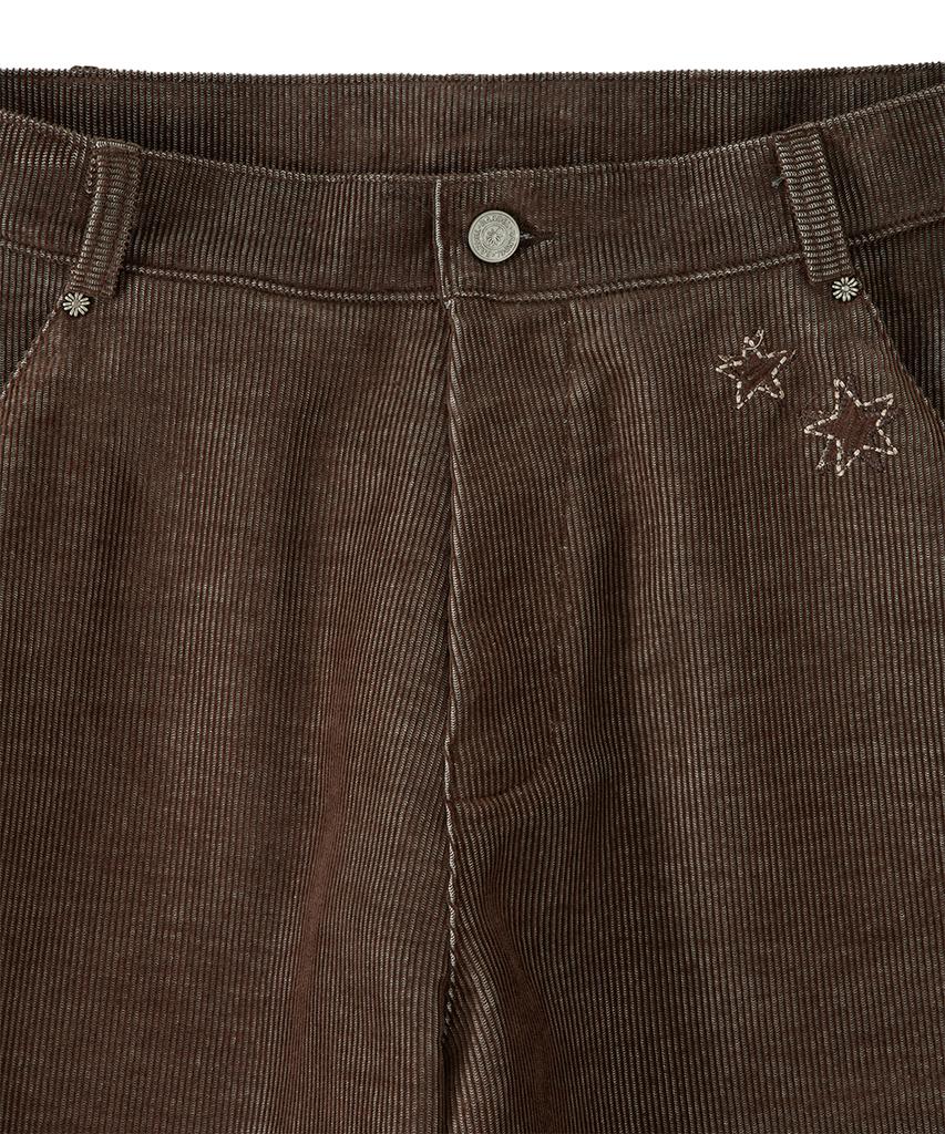 Dandel Dd Star Applique Corduroy Pants (Brown)