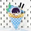 Kawaii Crepes Acrylic Pins Ornaments for 58mm 65mm 75mm Anime Badges Japan Style Blueberry Crepes Shaped Figurines Wholesales