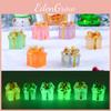 Charmantes Kunstharzhandwerk Leuchtende Geschenkbox DIY Miniatur-Nachtlicht Autoornament Sechs Farben