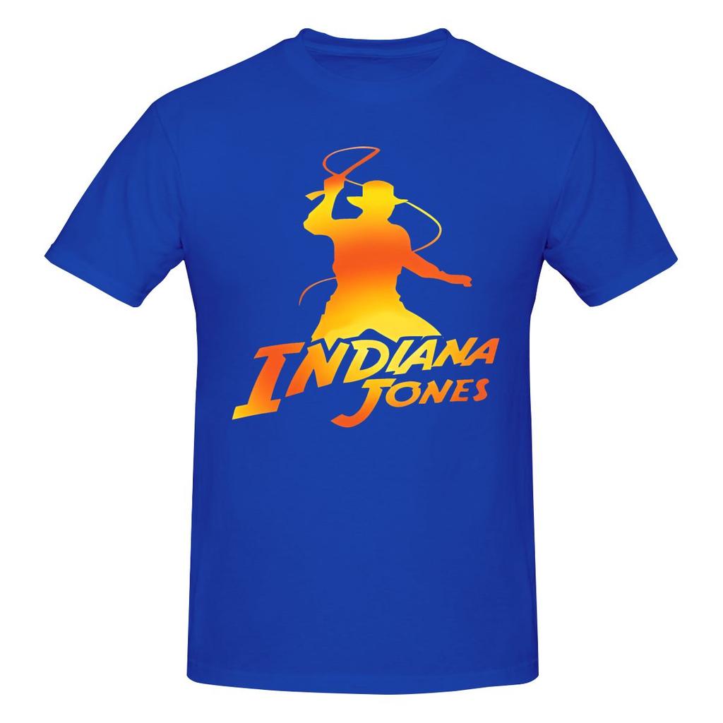 Indiana Jones Logo Nude Feeling Tshirt Sports Street Reinforced Collar Shirt