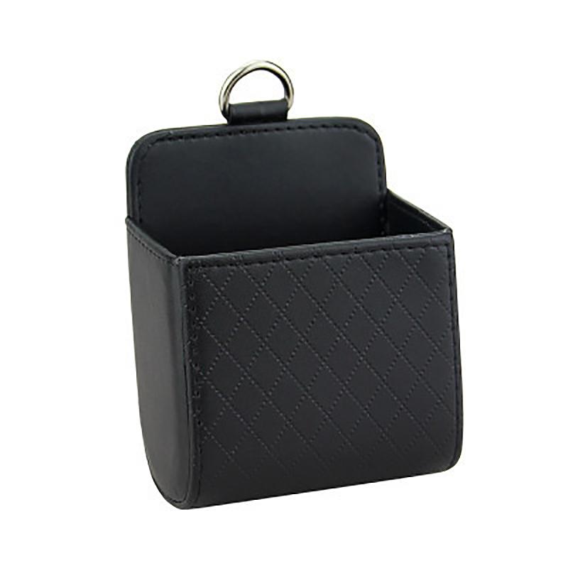 Car Storage Bag Air Vent Dashboard Hanging PU Leather Organizer Box Glasses Phone Holder Storage Car Interior Accessories