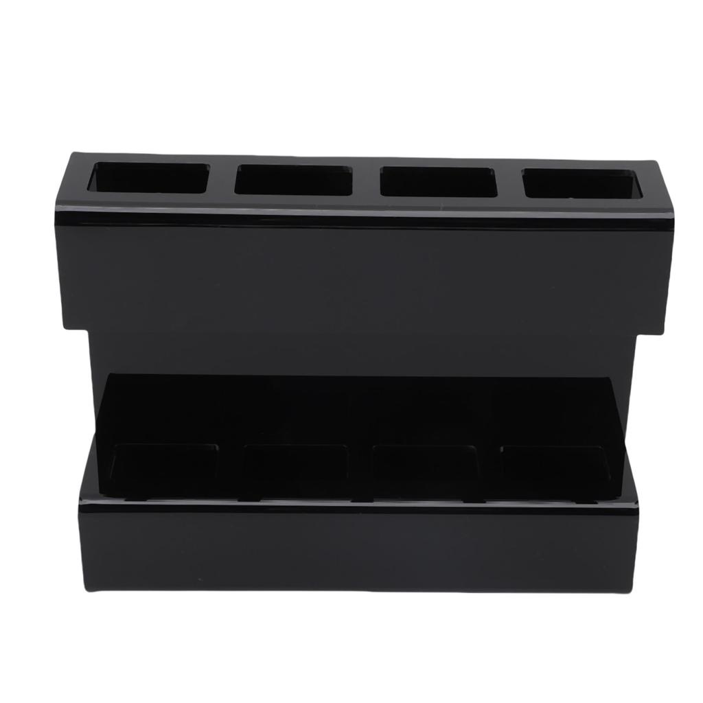 Wall Mount Straw Holder with Adhesive Bottom Drainage Acrylic Cabinet Door Reusable Straw Storage   for Kitchen Tabletop