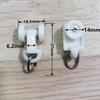30 Pieces of Nano Curtain Track Plastic Silent Roller Shower Curtain Hook and Loop Curtain Hardware Accessories
