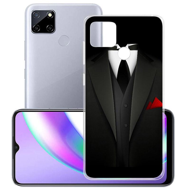 Man Suit Shirt Tie For Realme 8 8i V3 V5 GT Neo Flash Edition Explorer Master Neo2 Narzo 30 50i 50A C21Y Phone Case