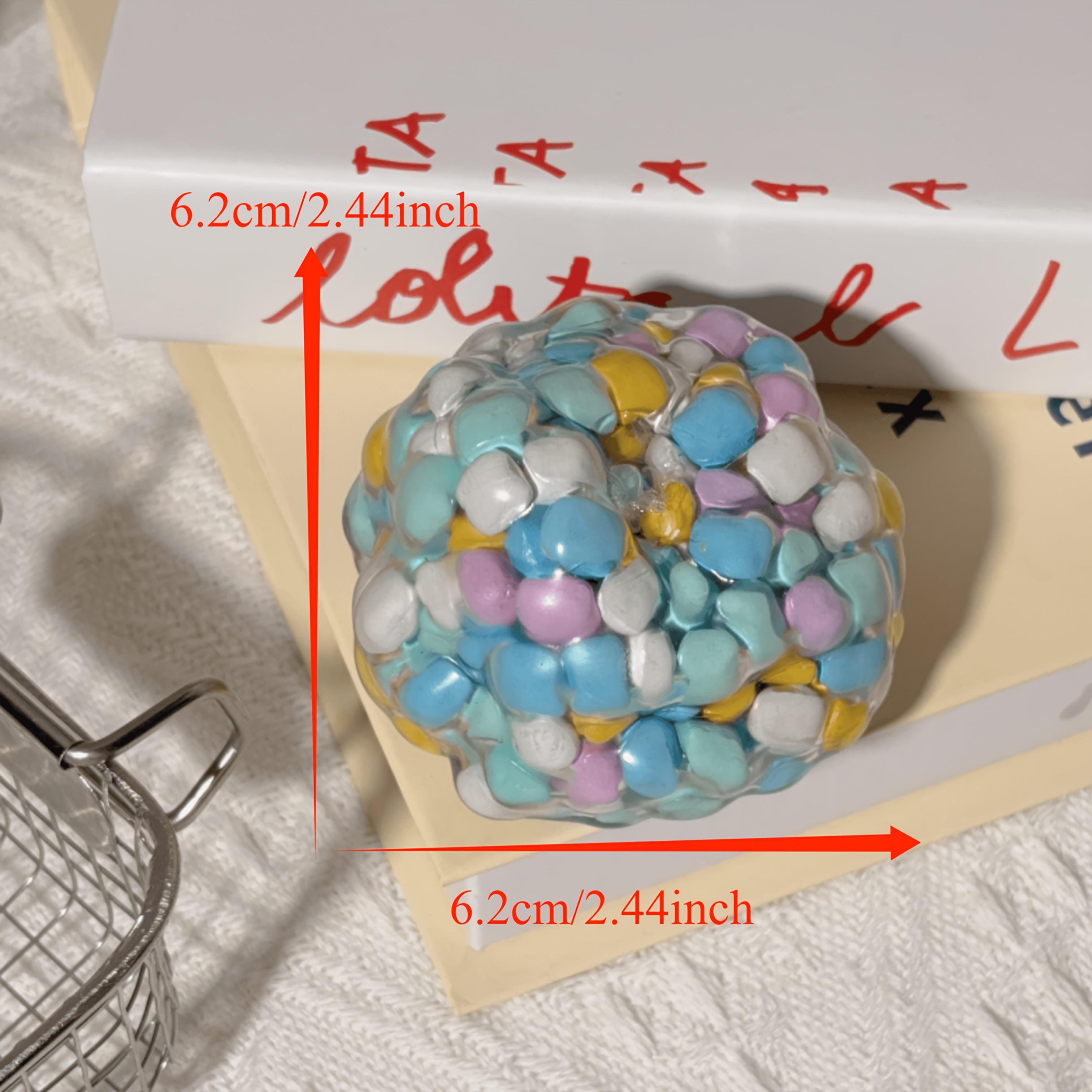 

Popping Beads Stress Ball – Squishy Toy with Bubble Beads, Slow Rise Sensory Fidget Anxiety Relief, Easter Holiday Party Gift светло-серый