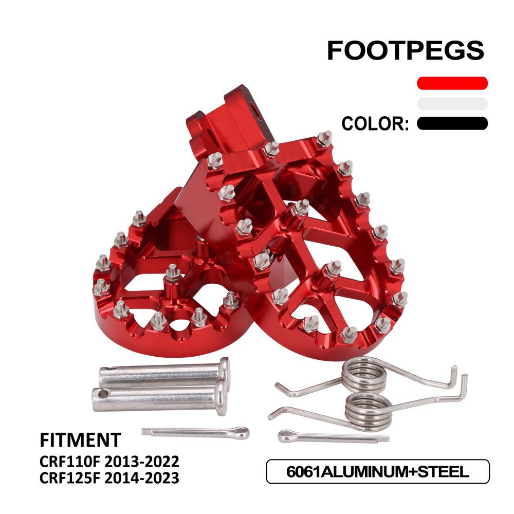 CNC Aluminum Foot Pegs for CRF110F/150F 2013-2022 Off-Road Motorcycles