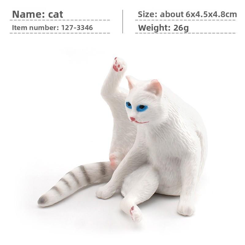 Cat Cartoon Pvc Sculpture With Realistic Form For Home Display Gift Childrens