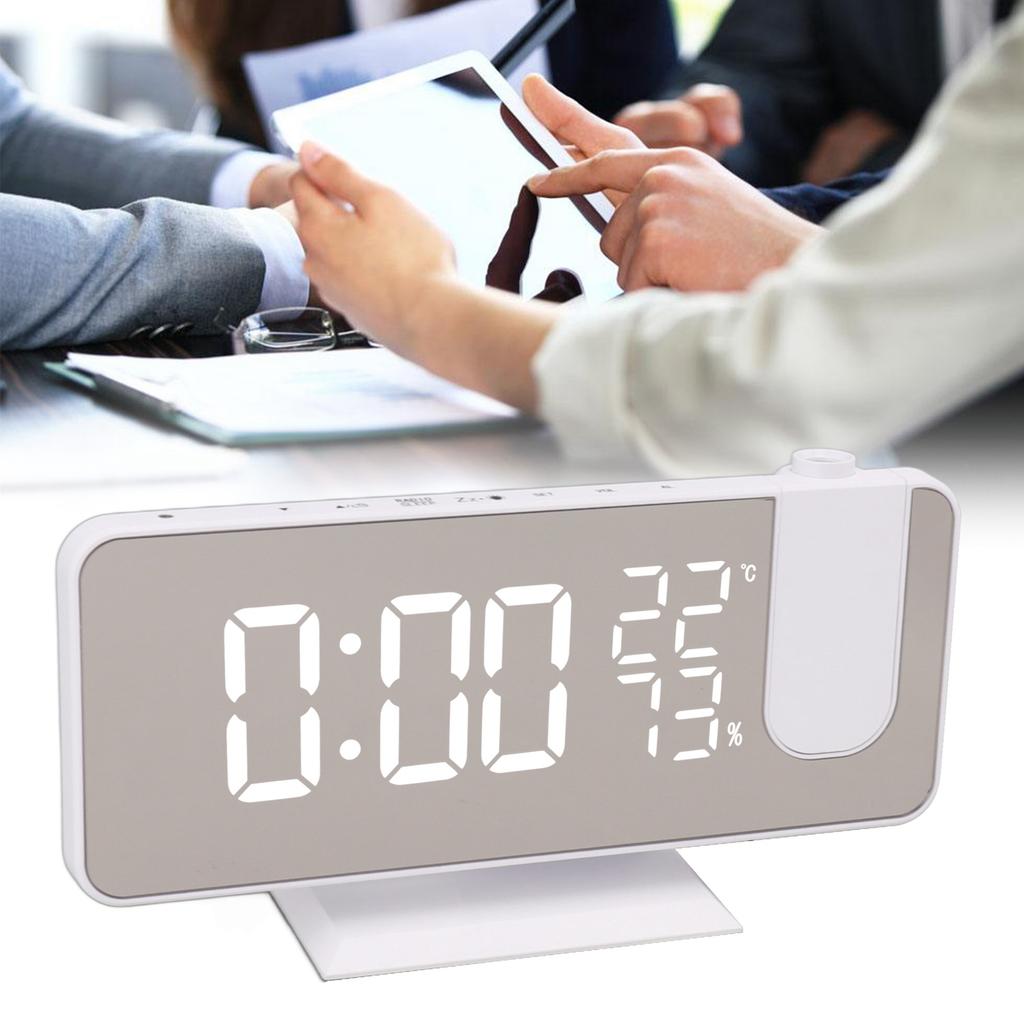FM Radio LED Digital Smart Alarm Clock LED Digital Projection Alarm Clock for Bedroom Bedside