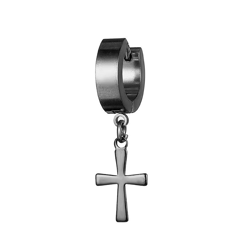 Personalized Anti -allergic Cross Ear Fink Korean Fashion Titanium Steel Penp Earrings Stainless Steel Earrings
