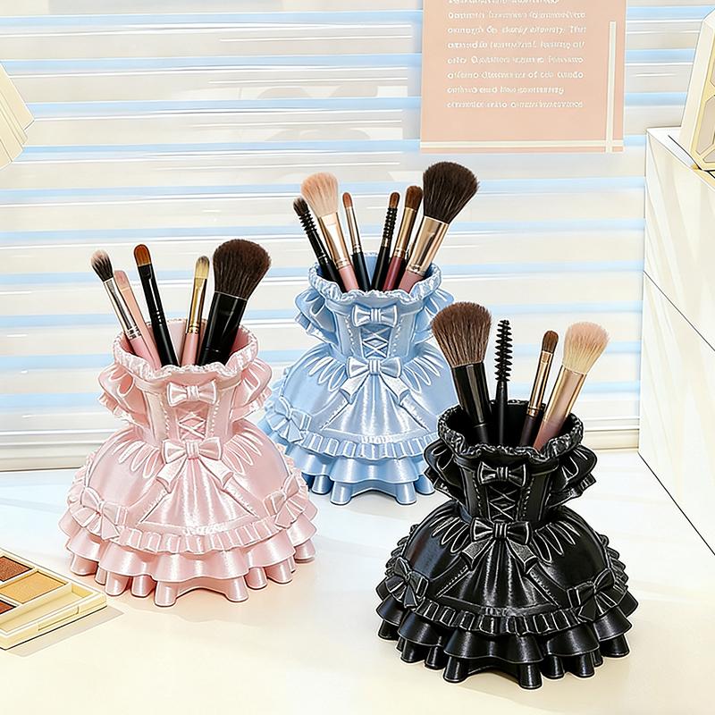 Princess Dress Shaped Storage Box Table Pen Holder Decorative Pencil Cases 3D Printed Decorations Desk Accessories Room Decor