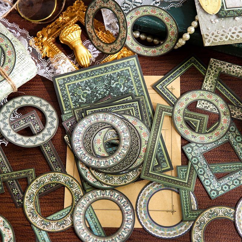 30Pcs/Pack Vintage Hollow Out Decorative Paper Material Perfect for Journaling Diy Scrapbooking Supplies