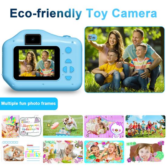 Kids Print Camera Digital Toy SLR HD-compatible Pixel with Dual Cameras Selfie Mode