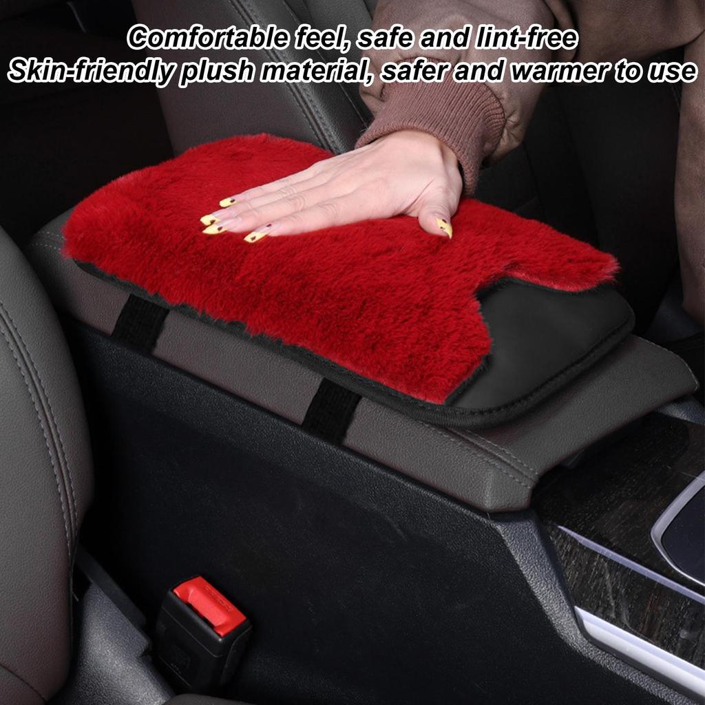 Armrest Cover For Car Automotive Center Console Plush Pad Arm Rest Cushion For Car For Truck Interior Vehicle Women Men Office