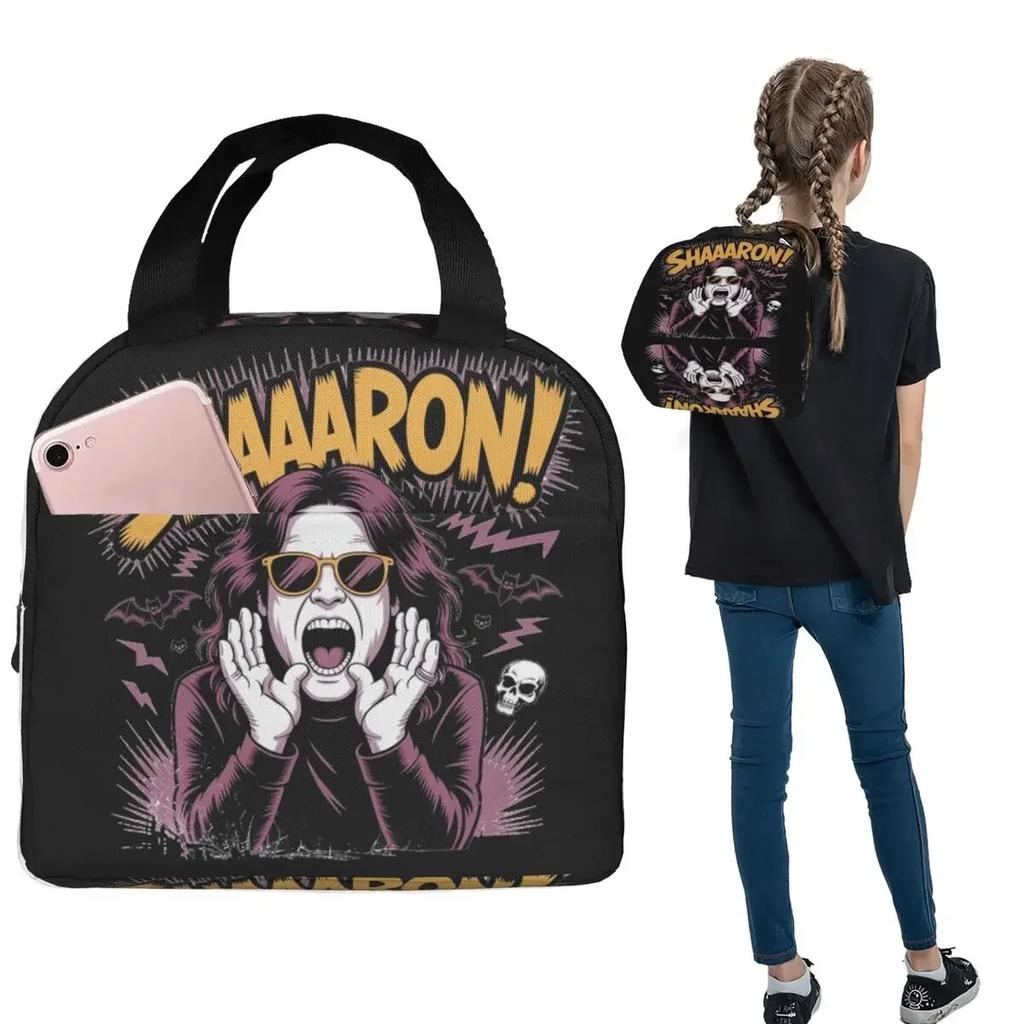 Ozzy Osbourne Yelling Sharon Insulated Lunch Bag for Women Kids Leakproof Food Boxes Thermal Lunch Box Tote