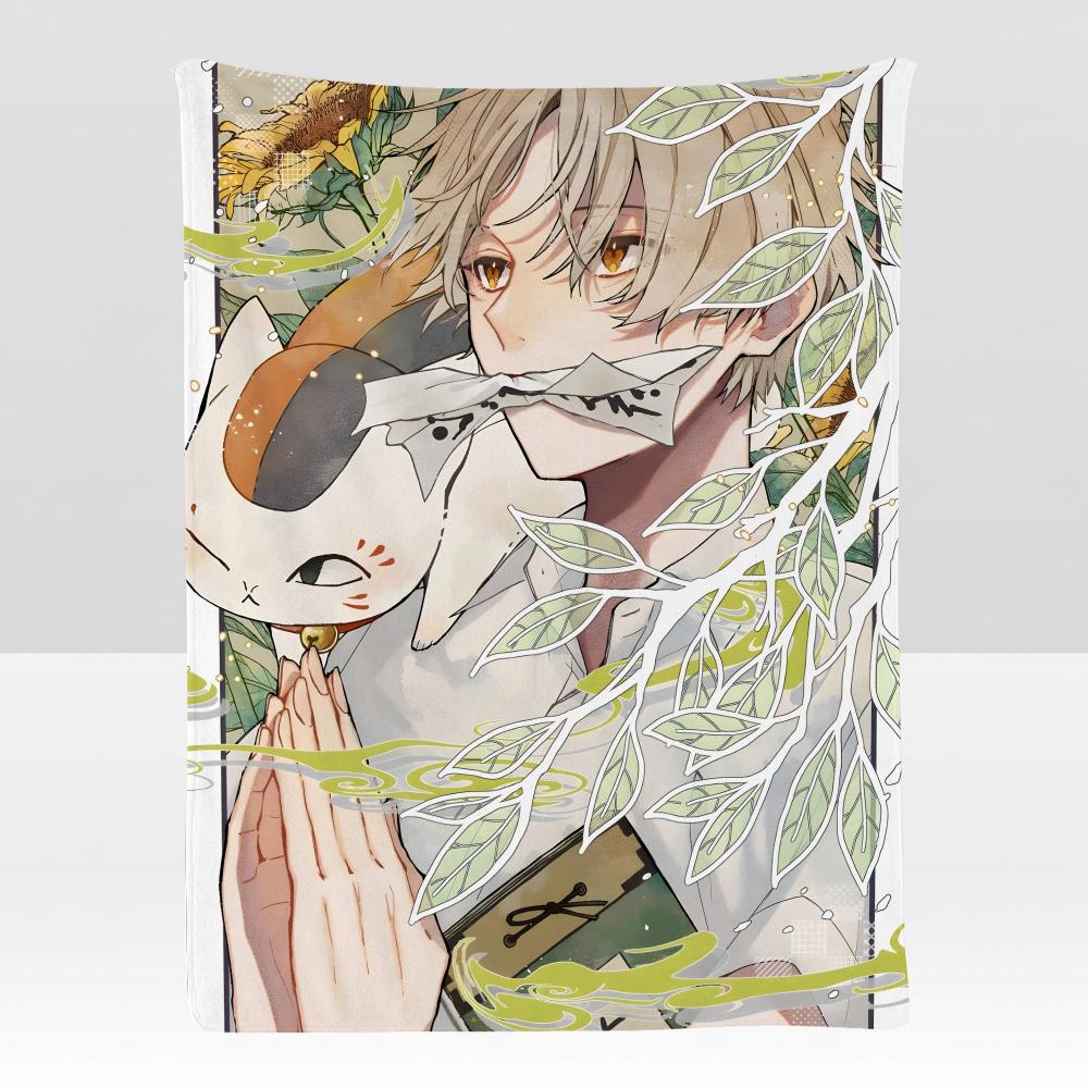 anime NBook Friends NNatsume Throw Soft Flannel Blanket for Bed Bedroom Sofa Picnic Throw Skinfriendly Breathable Gift Cover