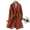 New Double-sided Cashmere Coat for Women's Medium and Long High-end Small Woolen Coat for Women
