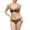 SophroniaTerri Lingerie Specialty Store Bra and Panty Front No High Sexy Enhances Corrects Side Cute Top and Bottom Cleavage Comfortable Set, Hook,