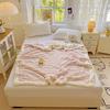 2025 New Striped Milk Fleece Double Blanket Warm Thickened Coral Fleece Office Nap Blanket