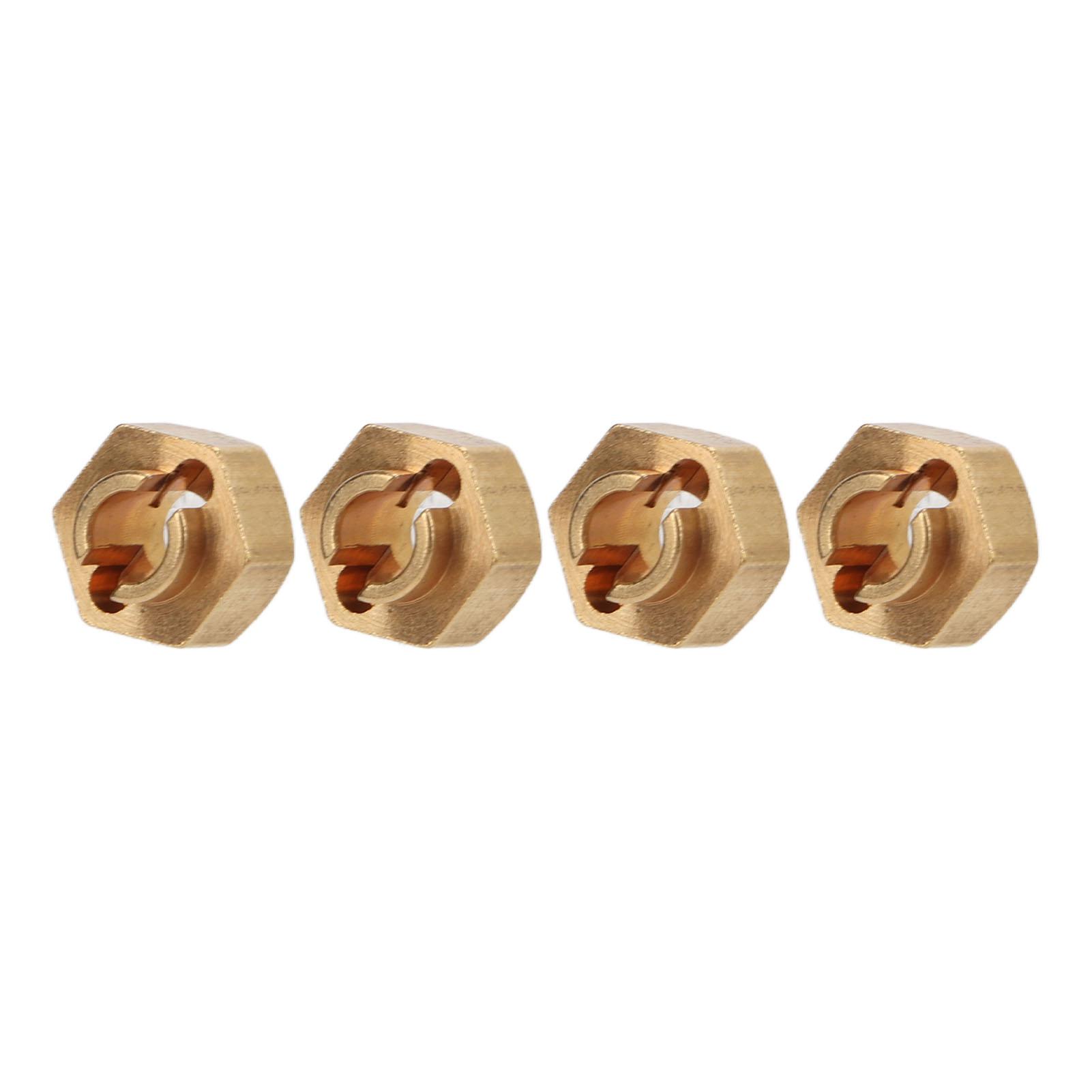 

7mm Brass Hex Wheel Hubs Adapter Stable Replaceable for Axial SCX24 124 Remote Control Car