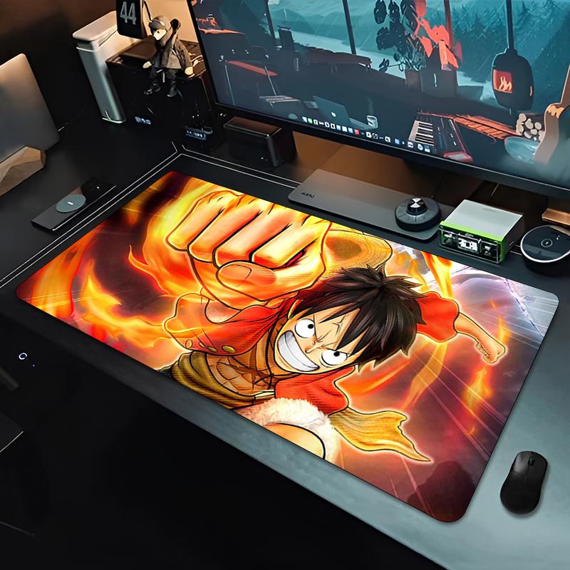 Oversized Wide Desktop Anime Mat one piece luffy Mouse Pad Large E-sports Gamer Mat Gaming Computer Keyboard Pad Rubber Mausepad