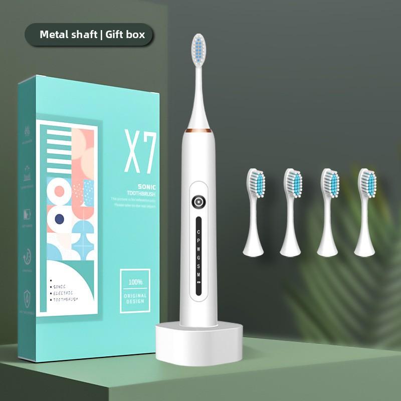 Weiche Borsten Elektrische Zahnbürste für Erwachsene Smart Home Schallzahnbürste Tragbar für Paare Lade-Set