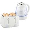Kettle and Toaster Set, 1.7L 3000W Rapid Kettle with Strix Thermostat, 4 Slice Toaster with 7 Browning Controls, Cream