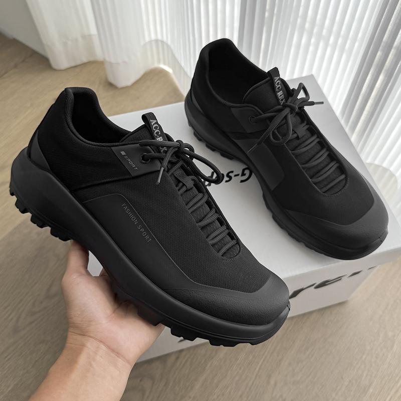 

New Men s All-match Running Shoes Lightweight Mesh Tennis Shoes Outdoor Non-Slip Walking Sneakers Lace-up Comfort Sport Flats 44 чорний