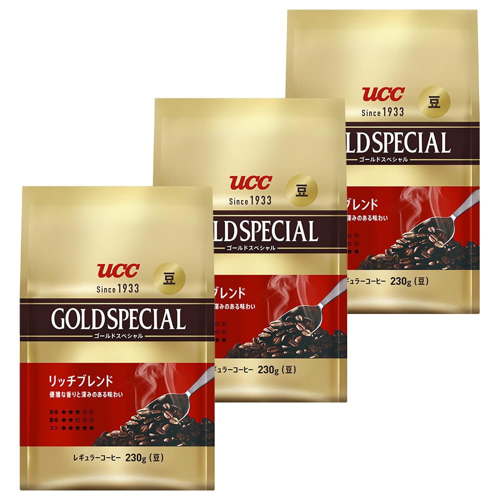 

Gold Special Rich Blend Жареный 230 г x 3 пакета Зерна, (Целые зерна)