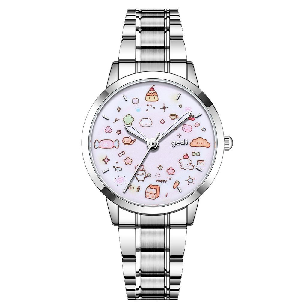 

Cartoon Womens Quartz Watch Waterproof Dress Watch For Casual Girls розовый