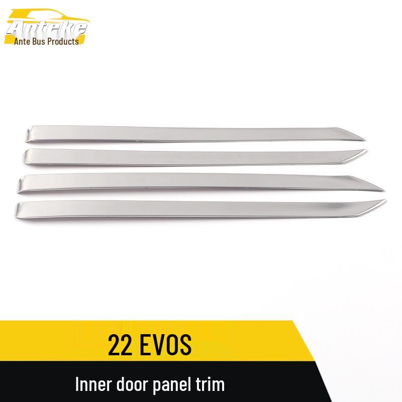 Evos Interior Door Trim: Stainless Steel Edge Bumper, Bright Strip, Decorative Sticker Accessories