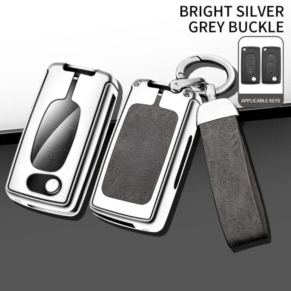 Car TPU Zinc Alloy Key Case Bag for Peugeot RCZ GT Line Coupe Car Key Chain Car Metal Key Shell Interior Decoration Accessories