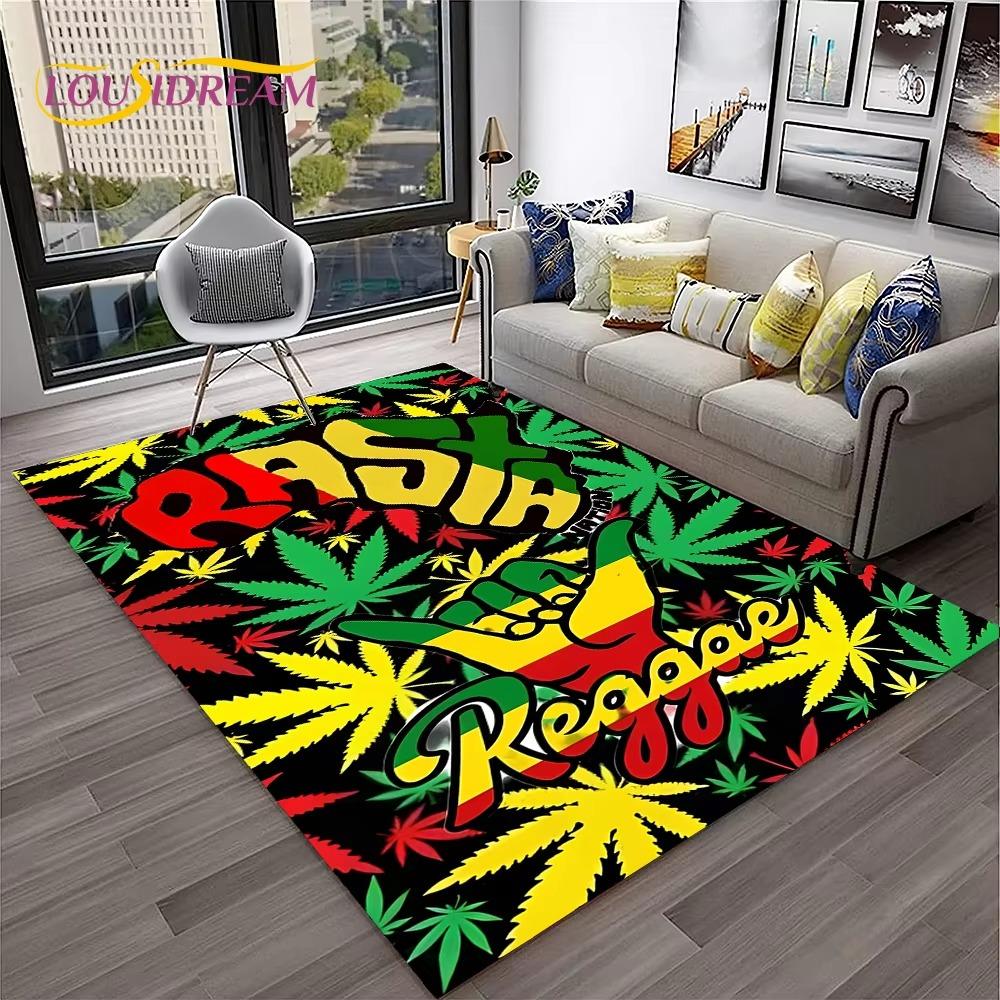 Weed Plants Maple Leaf Carpet Rug for Home Living Room Bedroom Sofa Playroom Doormat Kitchen Decor Area Rug Non-slip Floor Mat