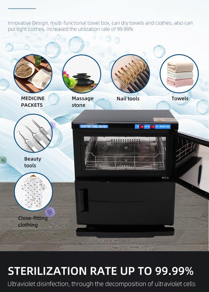 UV Sterilization Steam Towel Warmer for Salon