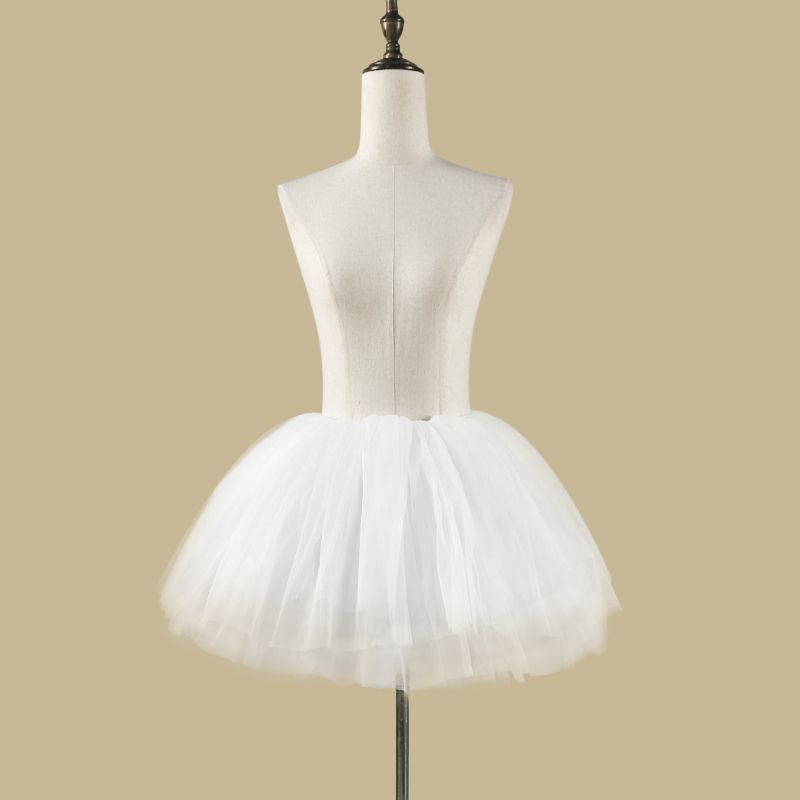 Lolita Fashion Short Tutu Skirt With Pleated Mesh Material For Cosplay And Casual Wear