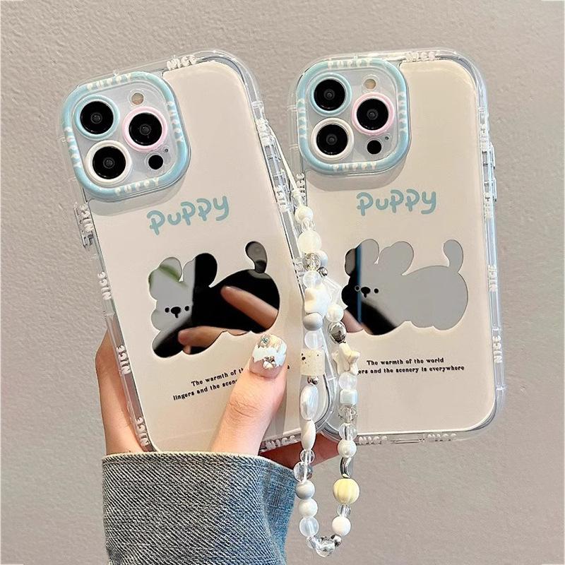 Cartoon Rabbit for Apple 17 Mobile Phone Case for IPhone15plus Mirror 13 Promax All-inclusive 14 Anti-fall 16