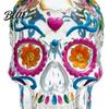 Skull Shaped Wine Bottle Shape Glass Whiskey Decanter 350ml Liquor with Stopper Home Bar Centerpiece 3D Gothic Decor Unique Gift for Men