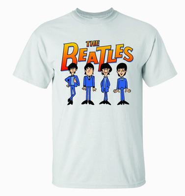 CAMISETA DESENHO ANIMADO DE SÁBADO DE MANHÃ DOS BEATLES Versão 1 Em Pé