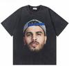 Rapper Rauw Alejandro Cosa Nuestra Vintage Washed T Shirt Men Women Hip Hop Fashion Pop Music Tshirt Mens Oversized Tshirts
