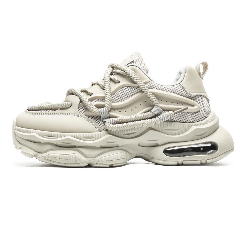 Men'S Shoes Summer Breathable Mesh Shoes Thick-Soled Wear-Resistant Non-Slip Moisture Shoes Fashionable Casual Men'S Sports Shoes