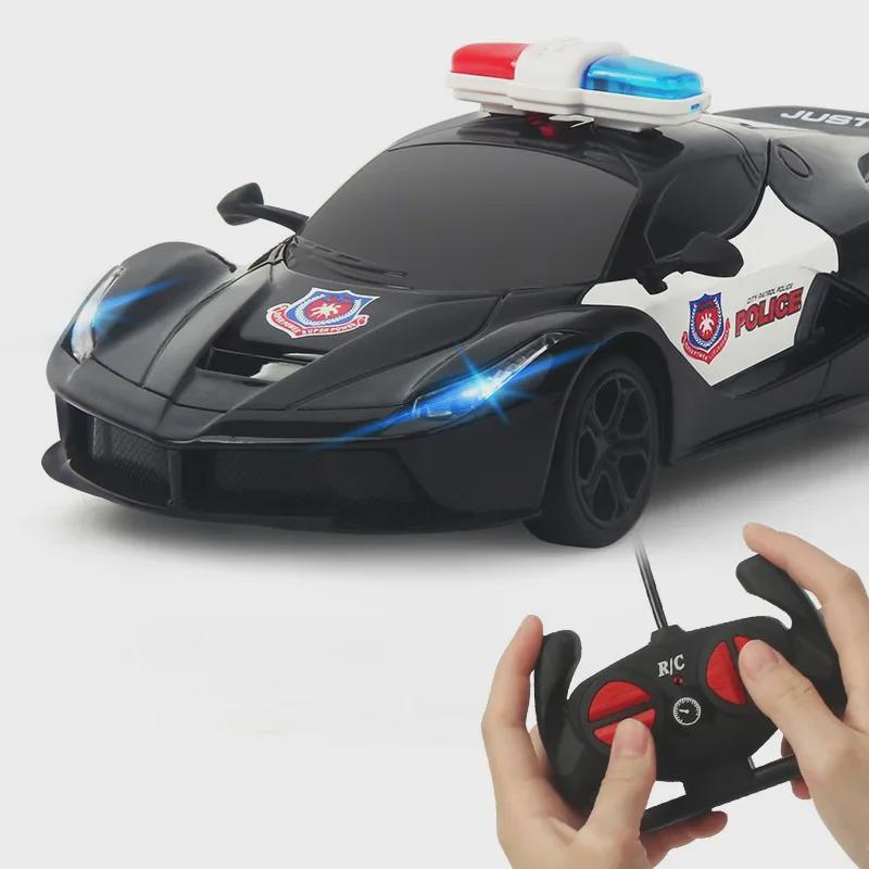 1:20 Wireless RC Drift Police Car with Lights - Children's Electric Toy
