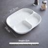 Piatto in Ceramica a Tre Scomparti per Controllo delle Porzioni, Perdita di Peso, Ideale per Colazione o Cena Monoporzione