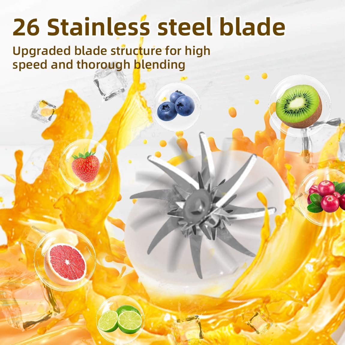 

Portable 24oz Cordless Blender with Stainless Steel Blade for Smoothies, Shakes, Gym, Travel, Office, Camping United States