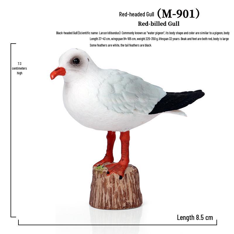 Children's Bird Model Toys: Red-billed Gull, Flamingo, Cormorant, Kingfisher, Blue-footed Booby Ornaments