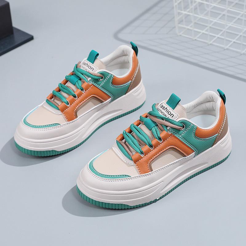 

[Customized] JHF37 new color matching casual shoes 2025 spring and summer height increase wear-resistant versatile board shoes women s sports 35