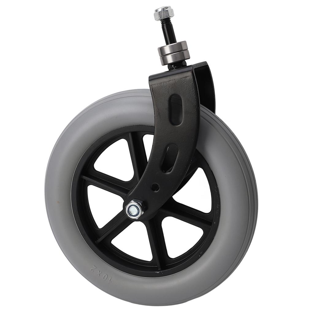 10 Inch Walker Front Caster Universal PU Wheel Hub Solid PVC Caster Replacement for Grocery Carts