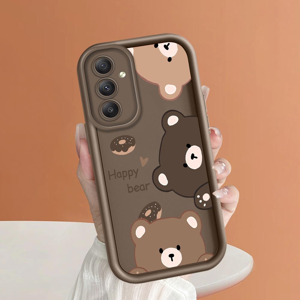 

Мягкий силиконовый квадратный чехол с рисунком лестницы для телефона, полное покрытие, противоударный защитный резиновый чехол для камеры для Samsung Samsung A03S коричневый