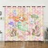 Curtains Fairy Tale Mermaid Childlike Sunshade Digital Printing Curtains Blackout Without Punching